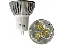 Лампа светодиодная LED 3вт 230в G5.3 белый FERON 25189