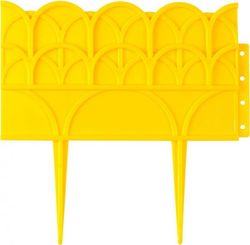 Бордюр декоративный GRINDA для цветников, 14х310см, желтый 422223-Y