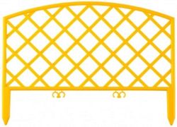 Забор декоративный GRINDA &quot;ПЛЕТЕНЬ&quot;, 24x320см, желтый 422207-Y