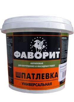 Шпатлевка акриловая ФАВОРИТ ВДАК-0014 белая ( 1,5 кг)