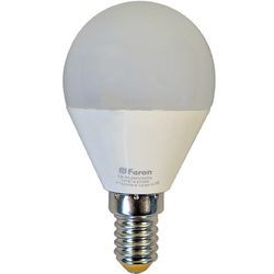 Лампа светодиодная LED 7вт Е14 белый шар FERON