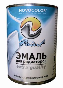 Эмаль ПФ-115 белая для радиаторов, 0,9 кг Новоколор, 14шт/уп