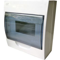 Щит пластик-АБС прозрачная дверь, 200х184х95мм, 8-модулей, IP40 бел (ЩРн-П-8) IEK MKP12-N-08-40-20