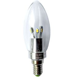 Лампа светодиодная LED 3.5 вт Е14 белый (свеча) хром FERON 25252
