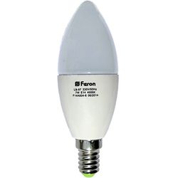 Лампа светодиодная LED 7вт Е14 белый матовая свеча FERON 25476