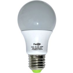 Лампа светодиодная LED 7вт Е27 белый FERON 25445