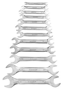 Набор ключей рожковых 12шт, 6-32мм, Cr-V сталь, хромированный МАСТЕР ЗУБР 27010-H12